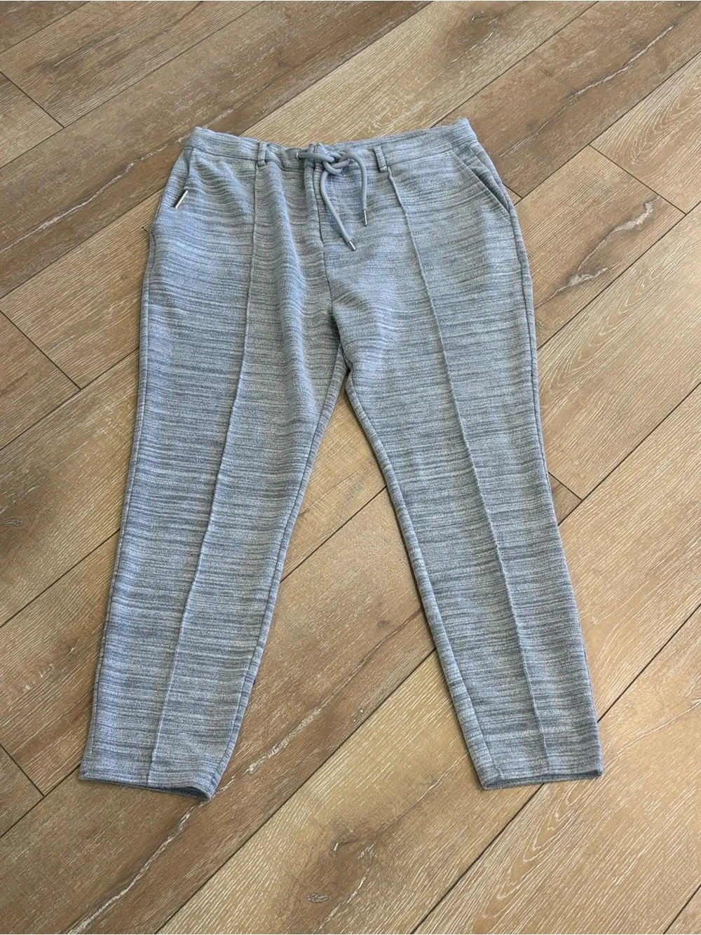 Mauvais Gray Textured Joggers Men’s Medium Slim Fit Luxe Sweatpants Streetwear